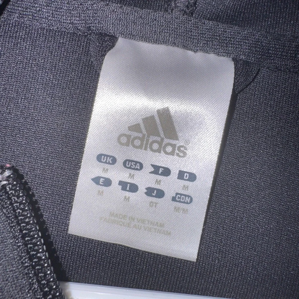 Adidas Mens Black Gold 3-Stripe Full Zip Hoodie Jacket AV1001 Size Medium